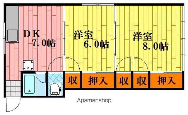 ME BLD KASUMI(2DK/3階)の間取り写真