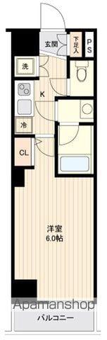 PREMIUM CUBE G UENO(1K/6階)の間取り写真