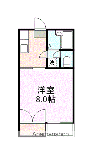西原ハイツⅢ(1K/2階)の間取り写真