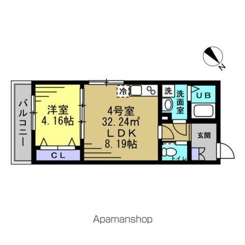 RIZE柏たなかⅢ(1LDK/2階)の間取り写真