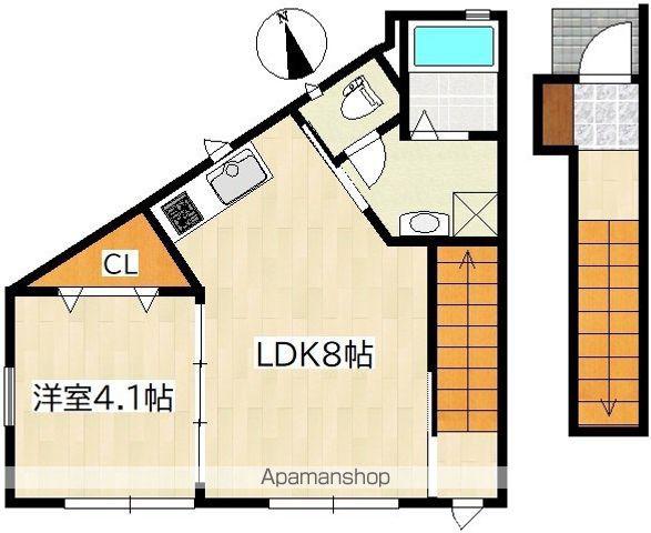ルミエール小田原(1LDK/2階)の間取り写真
