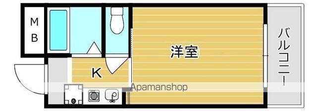R・K・Aマンション(1K/3階)の間取り写真