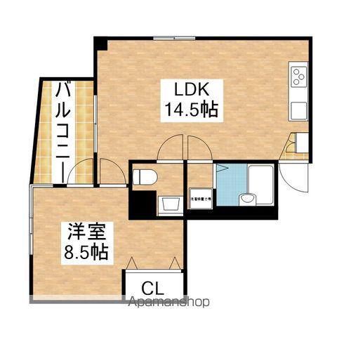 パールナッツ(1LDK/6階)の間取り写真
