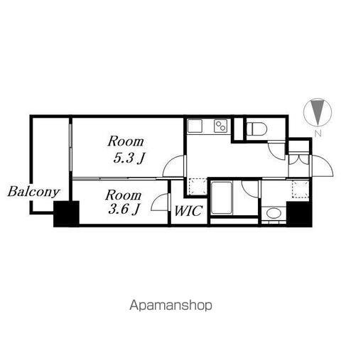 S-RESIDENCE烏森AUREATE(2K/12階)の間取り写真