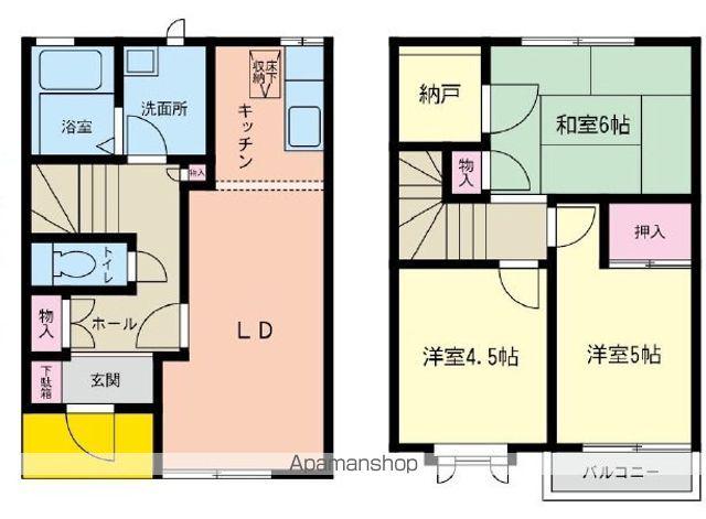 サザンヒルズ港南台(3LDK)の間取り写真