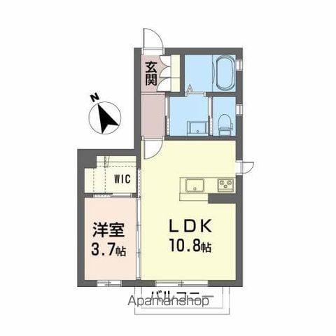 メゾンエスポワールⅢ(1LDK/1階)の間取り写真
