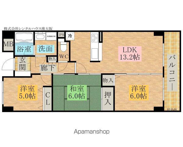 バンブーコート(3LDK/2階)の間取り写真