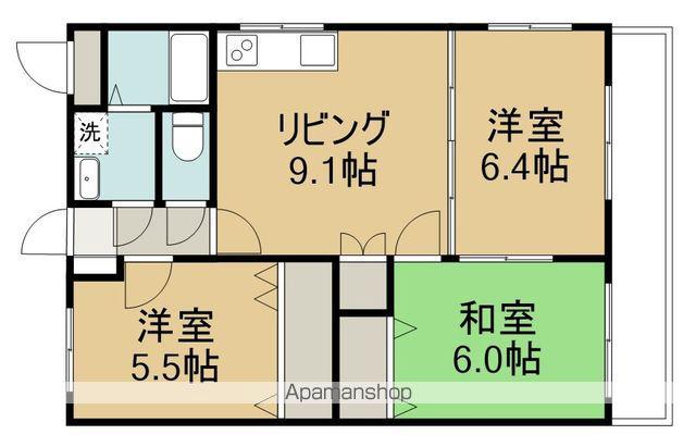 メゾンヴィサージュ2(3DK/3階)の間取り写真