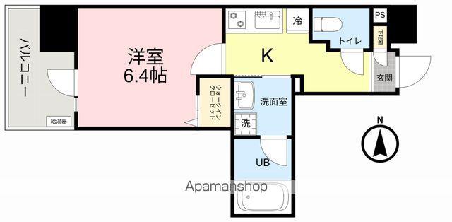 シーズンフラッツ仙台鉄砲町(1K/9階)の間取り写真