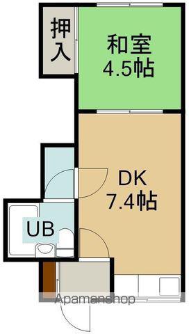 常盤坂コーポ(1DK/2階)の間取り写真