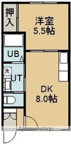 ピュアパレス高盛(1DK/3階)の間取り写真