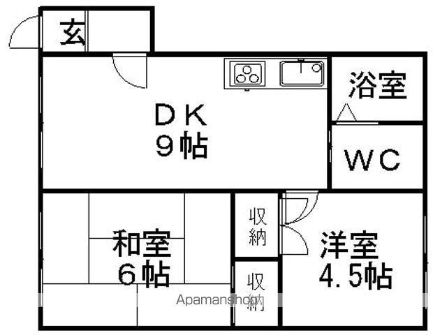 コンフォート澄川(2DK/2階)の間取り写真