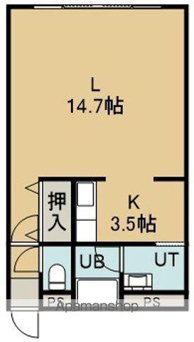 ラルジュ(1K/1階)の間取り写真