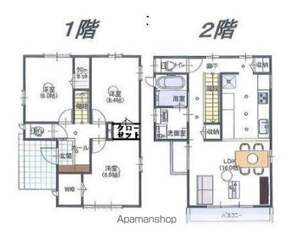 常磐線 我孫子駅 徒歩9分 2階建 築15年(3LDK)の間取り写真
