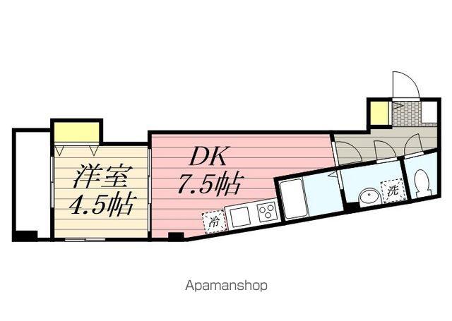 CARMANT MAISON(1DK/1階)の間取り写真