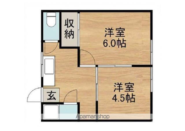 コーポ泉(2K/2階)の間取り写真