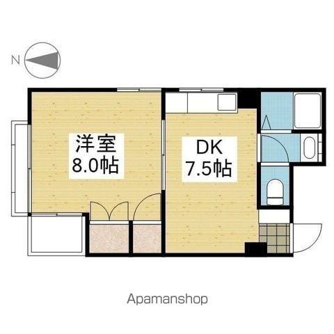 メゾン宮内(1DK/2階)の間取り写真