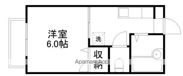 ドミール井の頭(1K/1階)の間取り写真