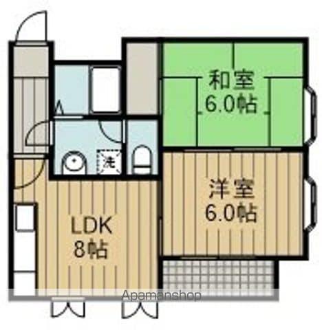山一ビル(2LDK/3階)の間取り写真