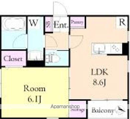 ルヴェ・デュ・ソレイユ(1LDK/1階)の間取り写真