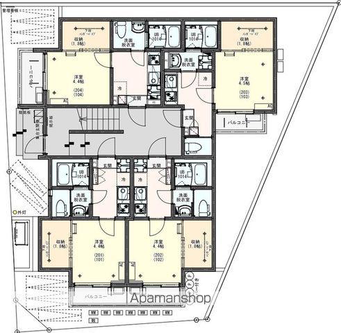 KEIAI RESIDENCE 五香(1K/1階)の間取り写真