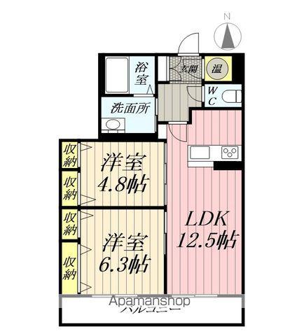 サクレ オー トルワ(2LDK/1階)の間取り写真