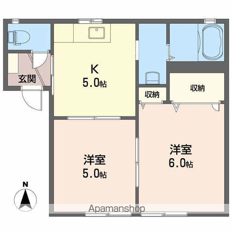 WOOD VERY(2K/1階)の間取り写真