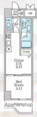 LUCE Ⅶ(1DK/3階)の間取り写真