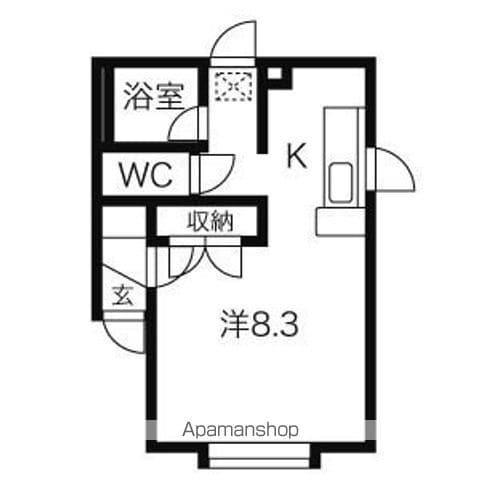 ハイツアーバン(1K/1階)の間取り写真