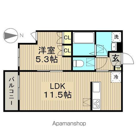 プラネッツ(1LDK/1階)の間取り写真