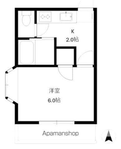 ハイツコーセイ(1K/2階)の間取り写真