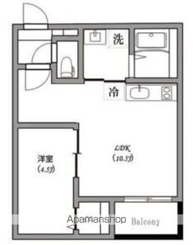 JACK TAYA Ⅰ(1LDK/3階)の間取り写真
