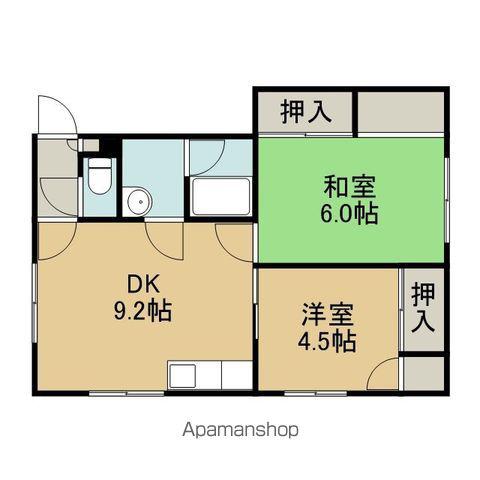 コーポ小倉(2DK/2階)の間取り写真
