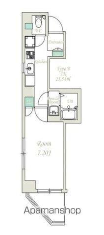 DOLCEVITA両国(1K/2階)の間取り写真