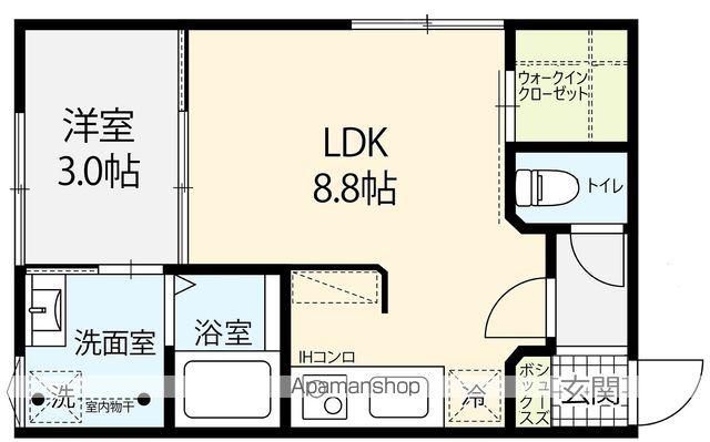GO FUN APARTMENT能美中町(1LDK/2階)の間取り写真
