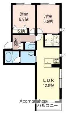 スターディア(2LDK/2階)の間取り写真