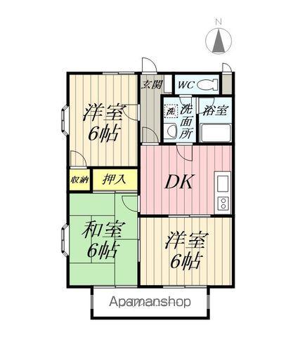 メゾンドモリュー2(3DK/3階)の間取り写真