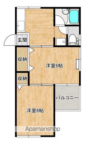 コンフォート(2K/1階)の間取り写真