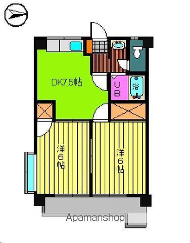 メゾン大塚(2DK/5階)の間取り写真