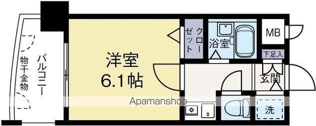 ライオンズマンション大濠第3(1K/5階)の間取り写真