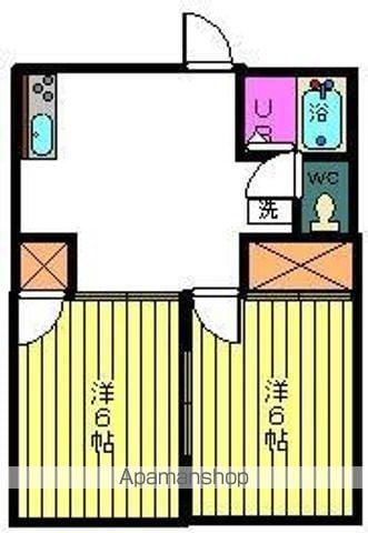 メゾンジュネ(2DK/1階)の間取り写真