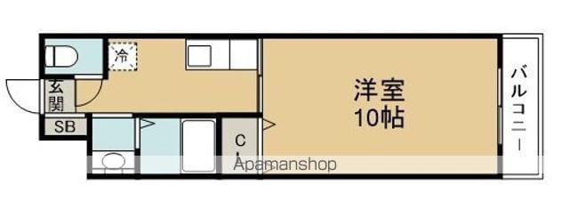 シティハイツ10番館(1K/1階)の間取り写真