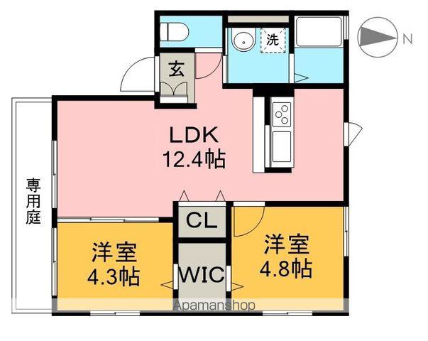 レトア朝倉(2LDK/1階)の間取り写真