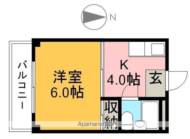 パレス幸(1K/3階)の間取り写真