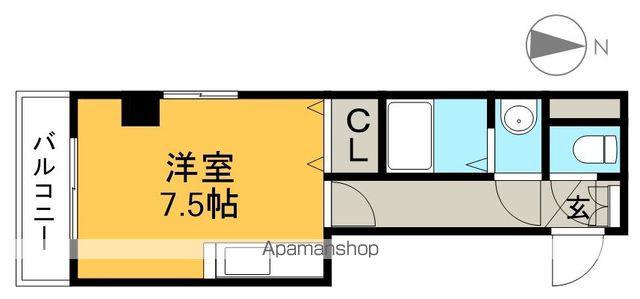 オリーブハウス(ワンルーム/2階)の間取り写真