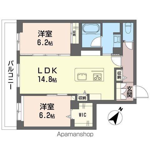 ベルクルーⅢ(2LDK/3階)の間取り写真