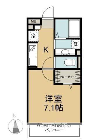 ダイワプレミア当代島Ⅱ(1K/3階)の間取り写真