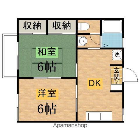 ジュネスM.O(2DK/2階)の間取り写真