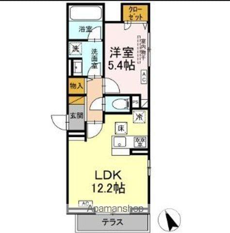 D-ROOM幕張町5丁目PJ(1LDK/3階)の間取り写真
