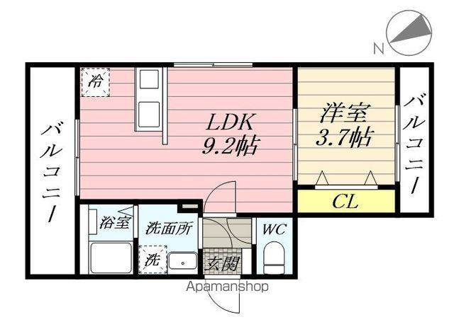 BEST STAGE 中神町 Ⅰ(1LDK/3階)の間取り写真